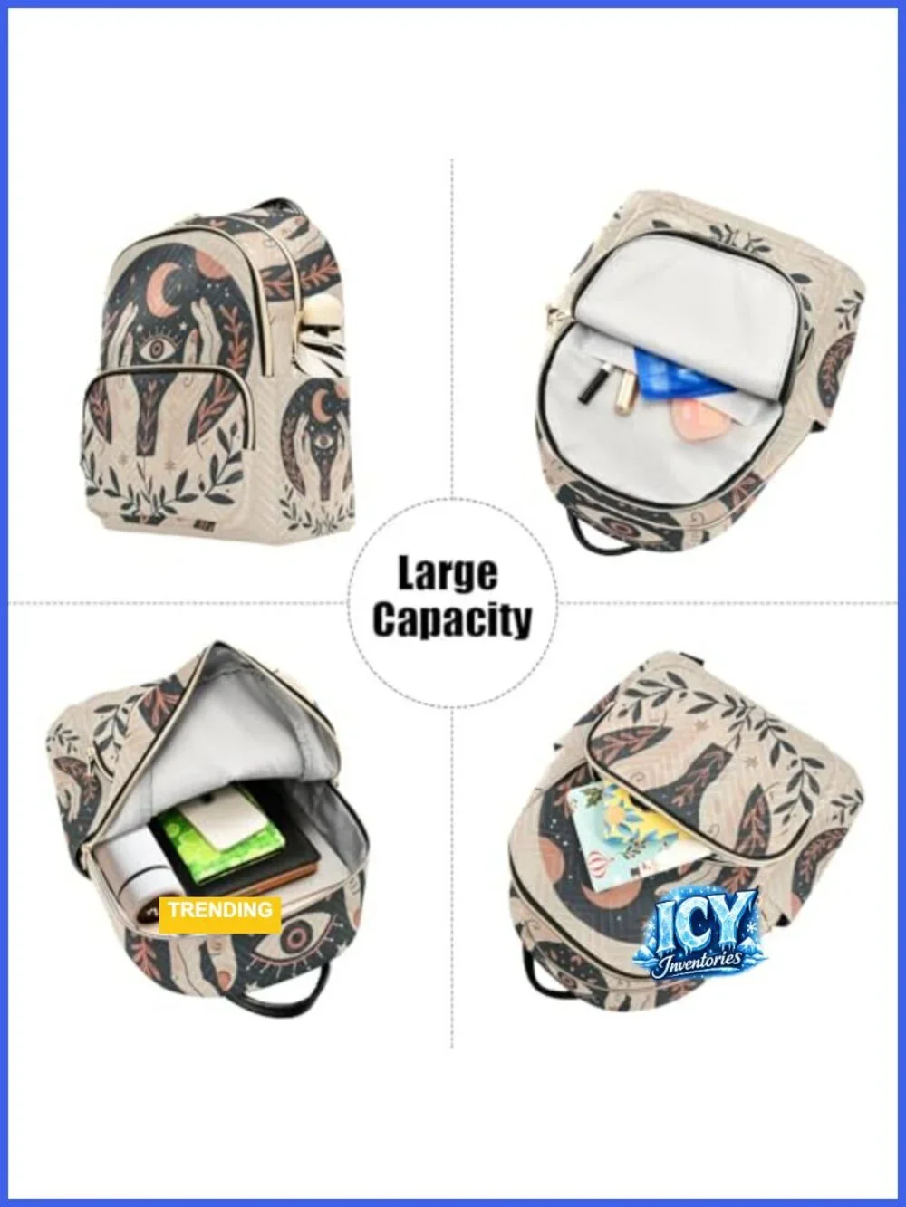 Quilted Mini Backpack Women Lightweight Travel Daypack Shoulder Bag
